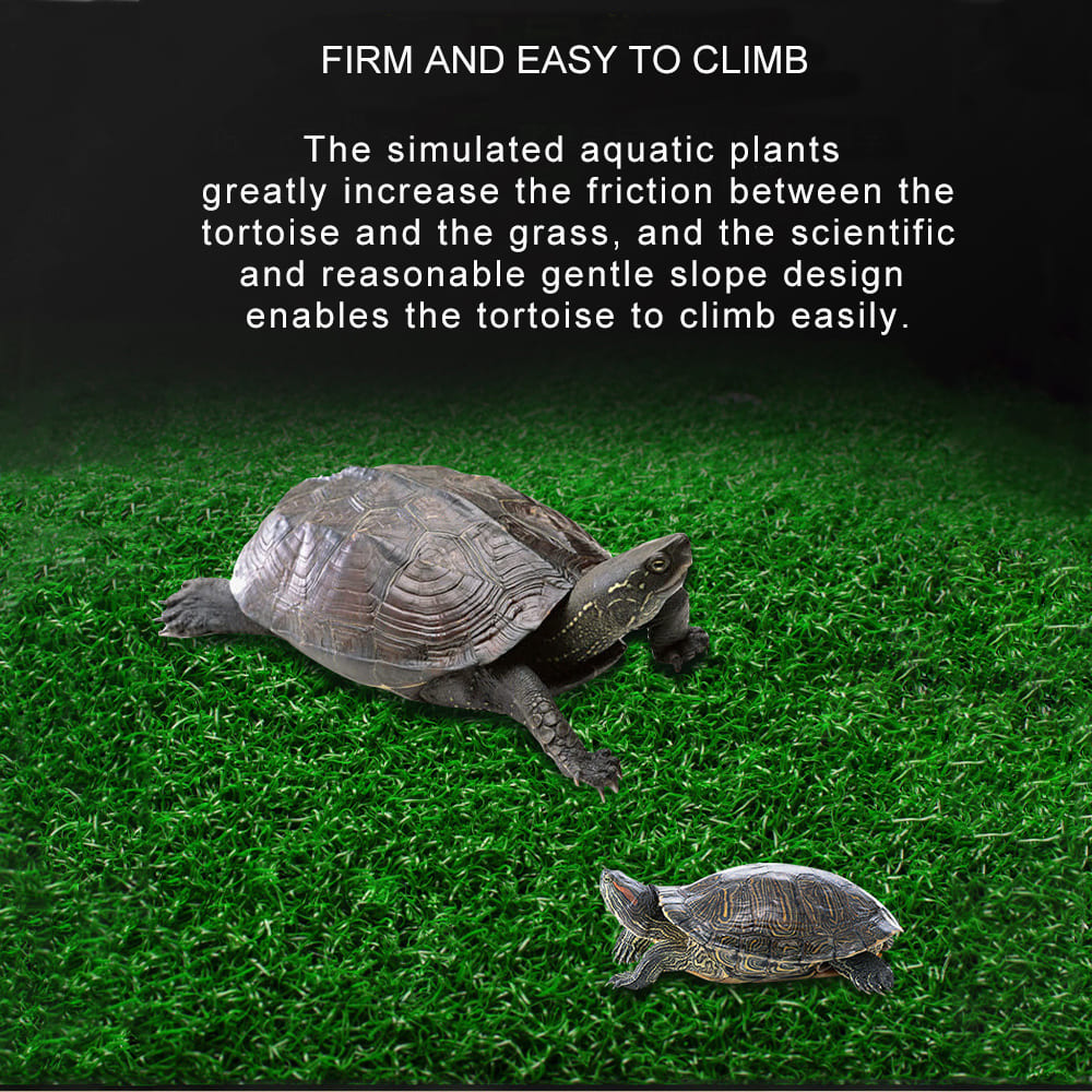 Aquarium simulation turf turtle climbing platform