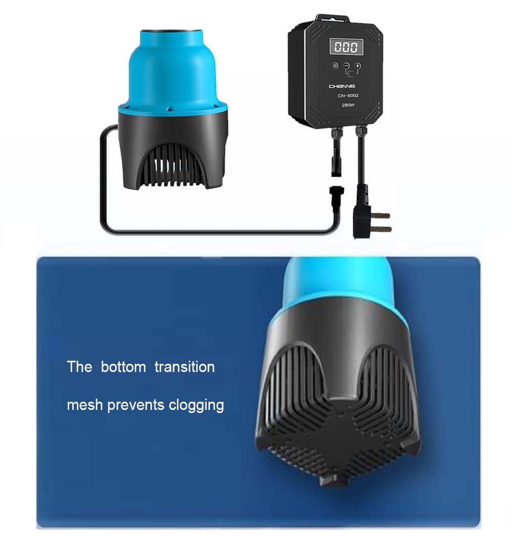 Straight-through variable frequency fish pond pump