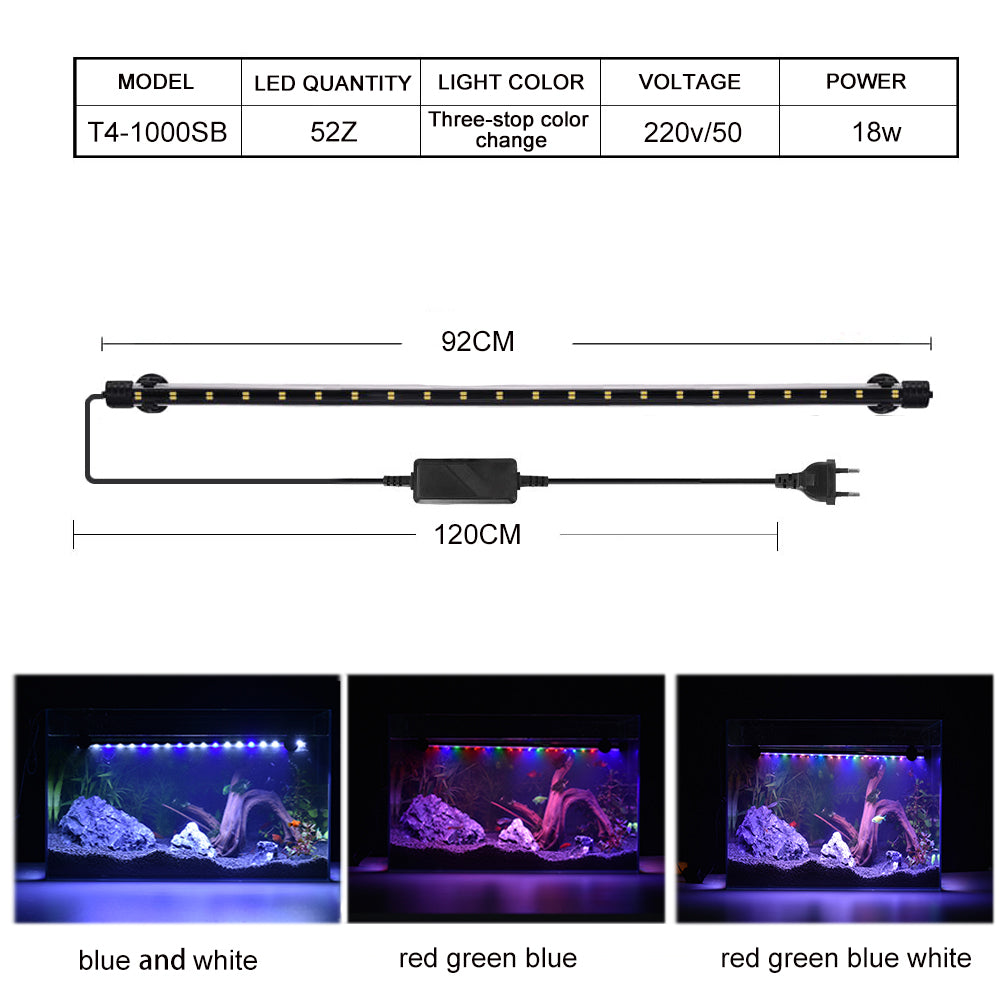 T4 series three gear color changing led aquarium light
