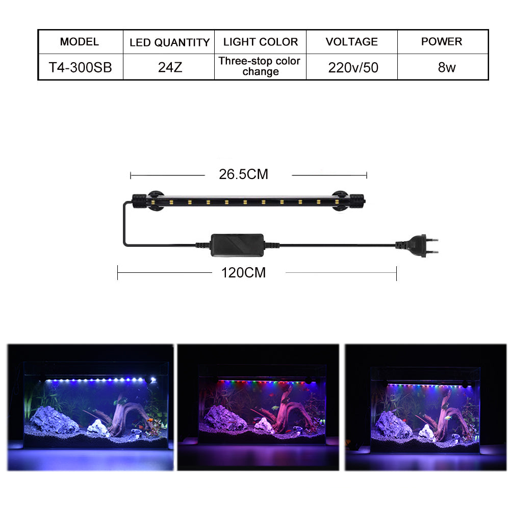 T4 series three gear color changing led aquarium light