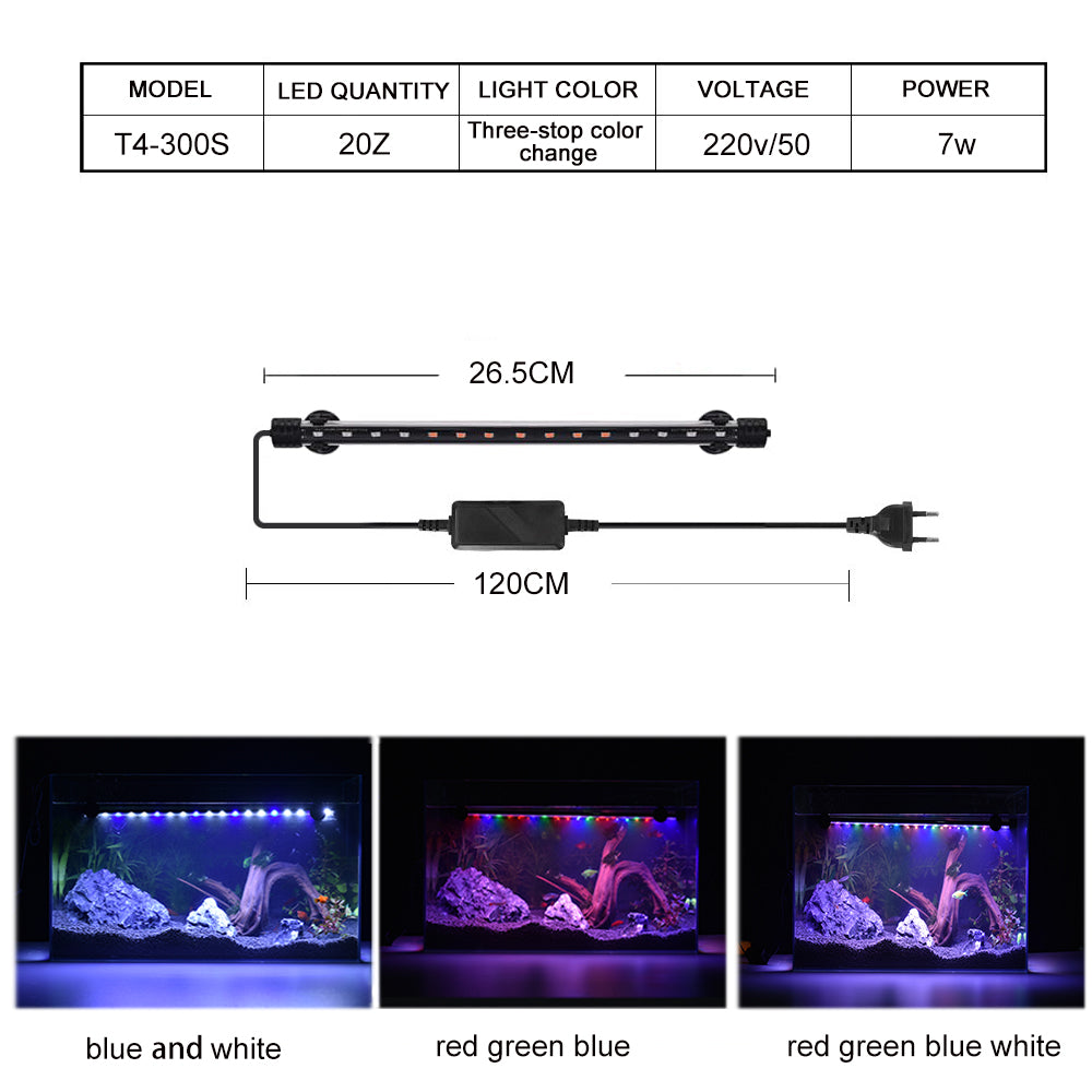T4 series three gear color changing aquarium light led