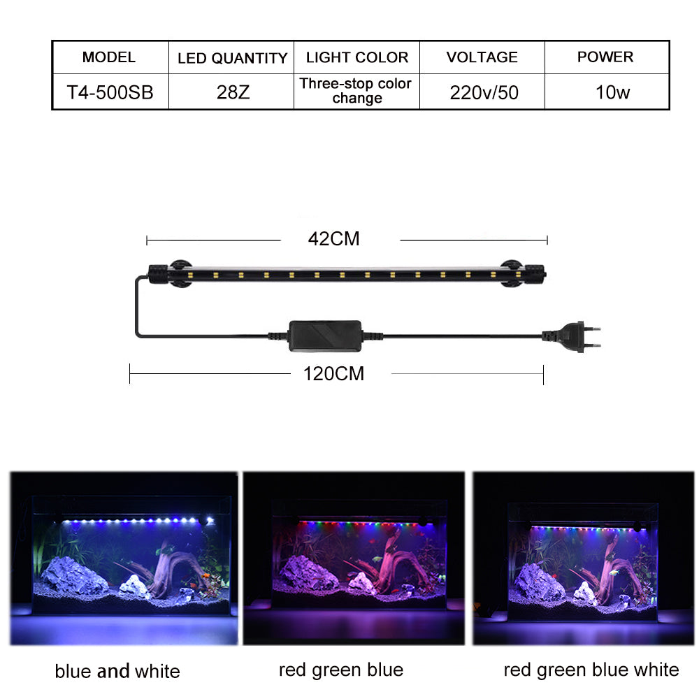T4 series three gear color changing led aquarium light
