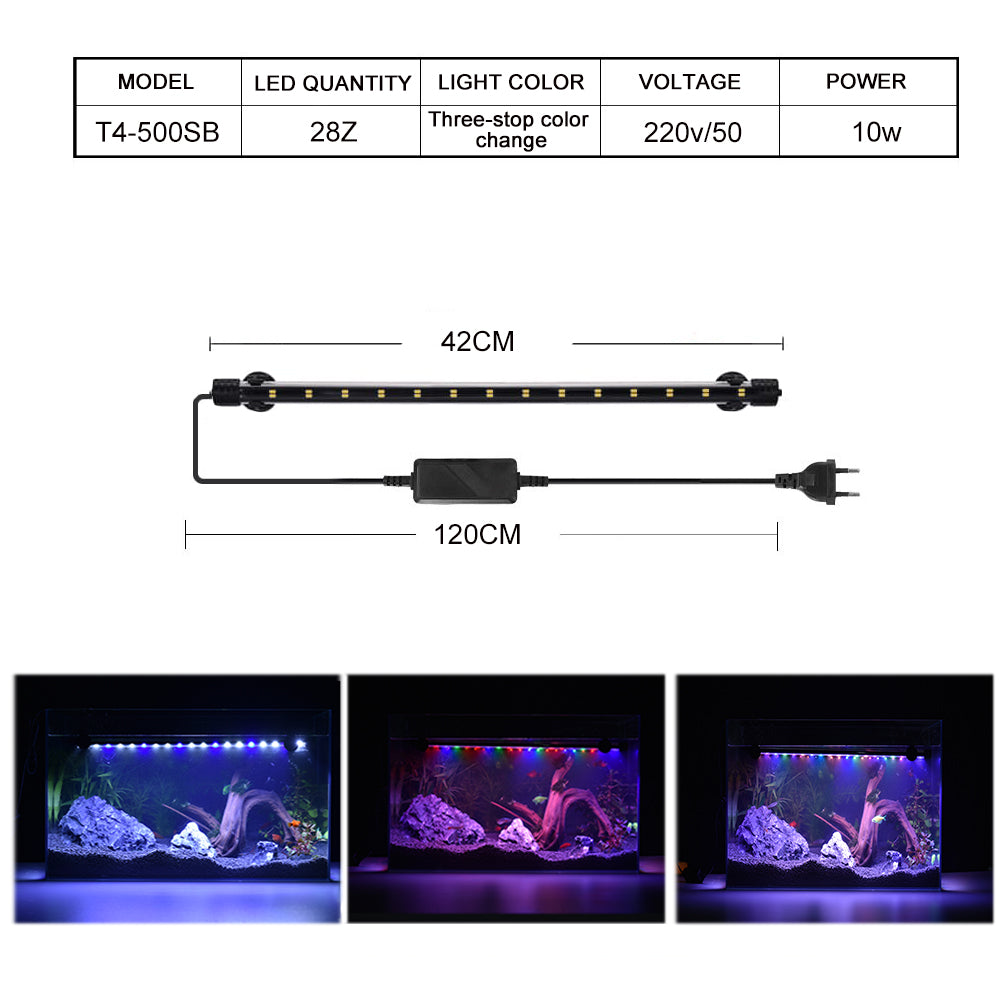 T4 series three gear color changing led aquarium light