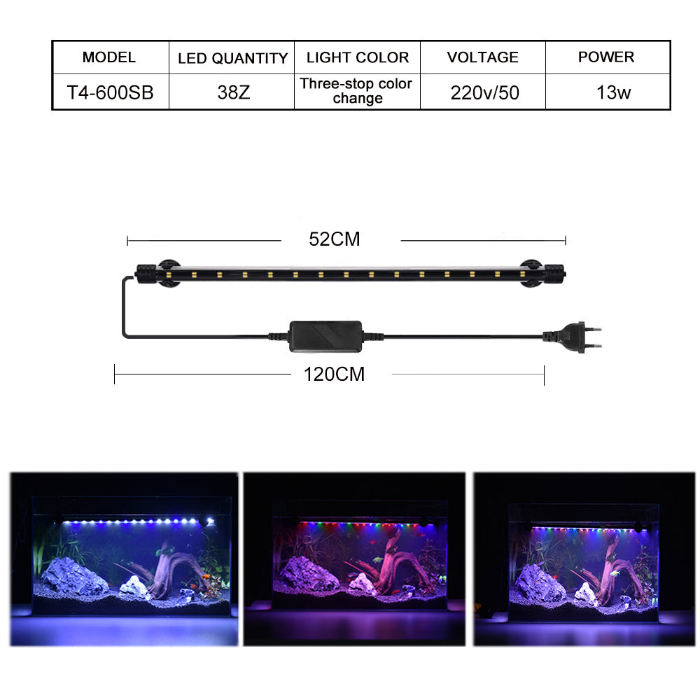 T4 series three gear color changing led aquarium light