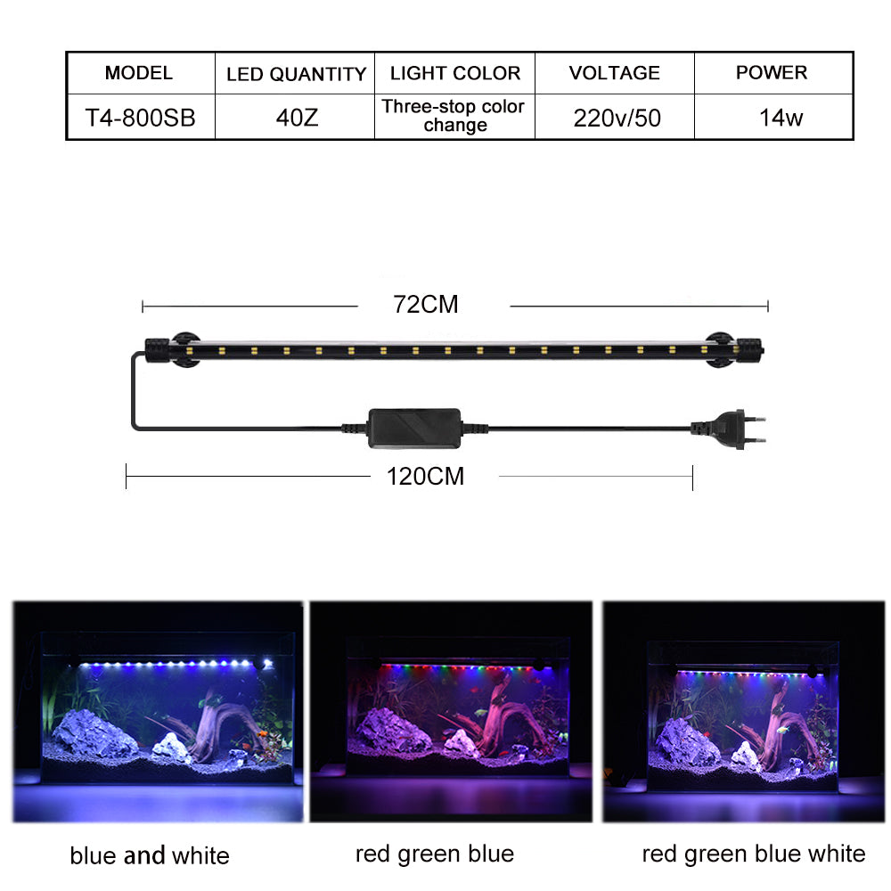 T4 series three gear color changing led aquarium light