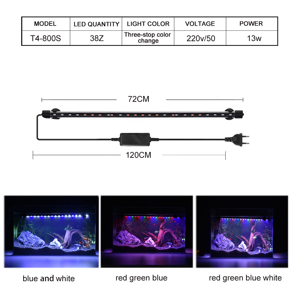 T4 series three gear color changing aquarium light led