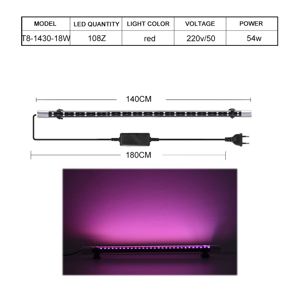 T8 Series RGB Double Crimson aquarium light led