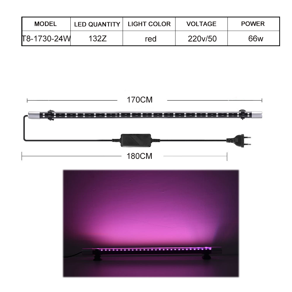 T8 Series RGB Double Crimson aquarium light led