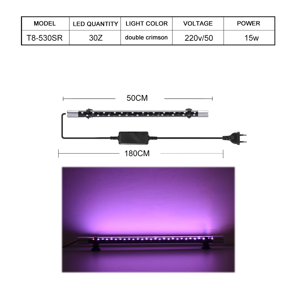 T8 Series RGB Double Crimson aquarium light led