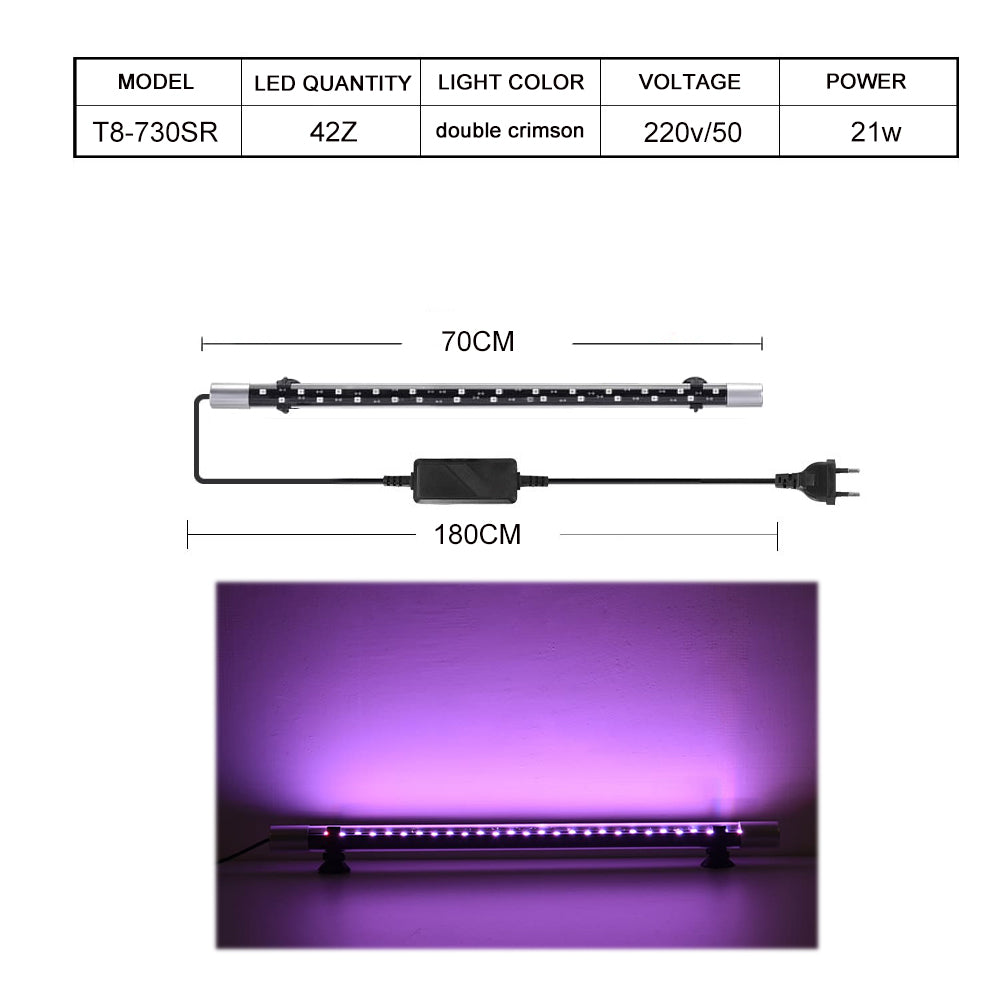 T8 Series RGB Double Crimson aquarium light led