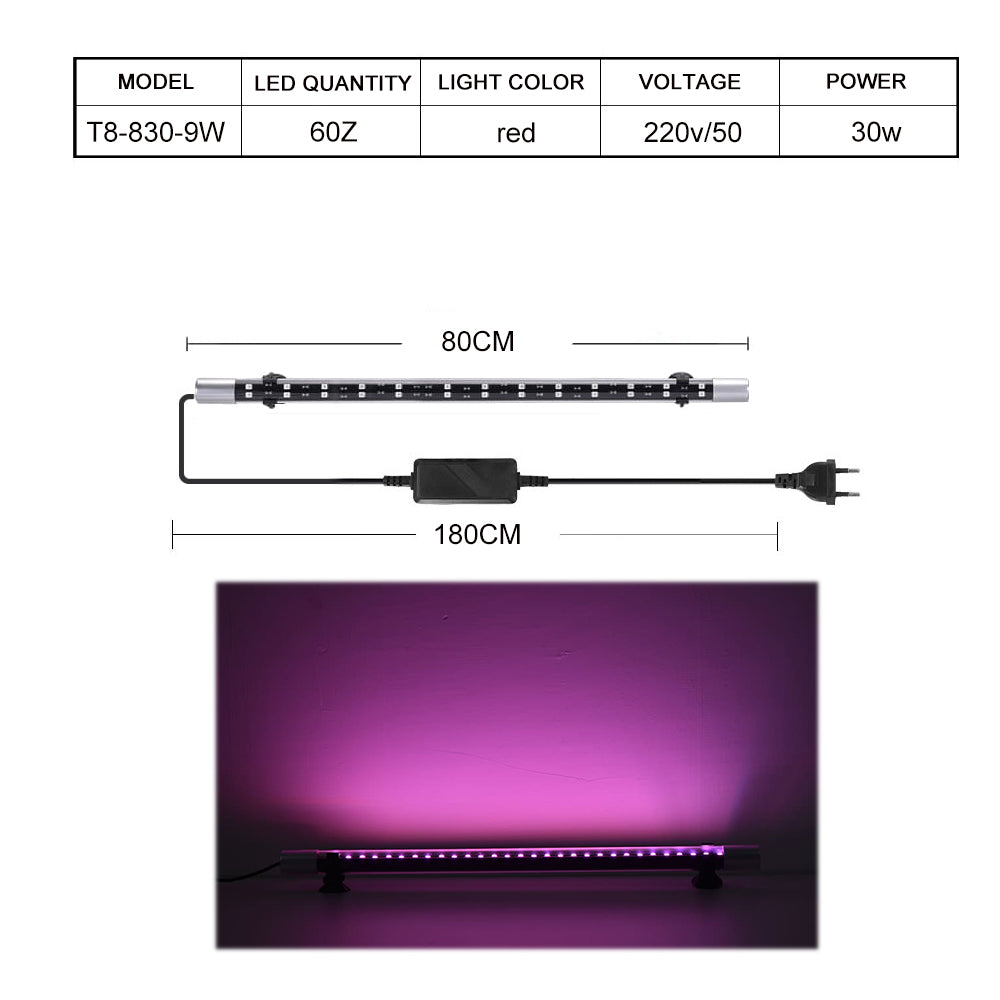 T8 Series RGB Double Crimson aquarium light led