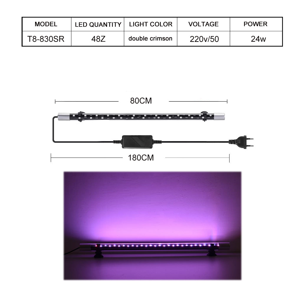 T8 Series RGB Double Crimson aquarium light led