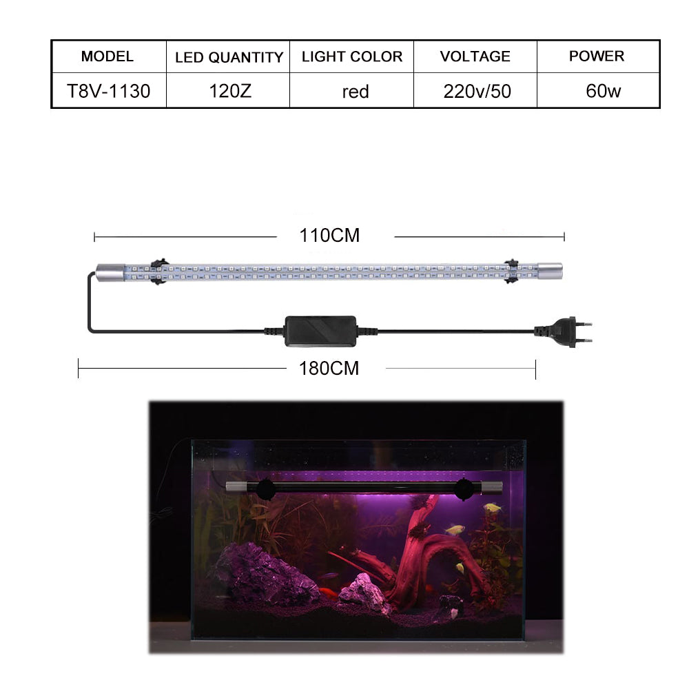 T8 Series RGB Double Crimson aquarium light led