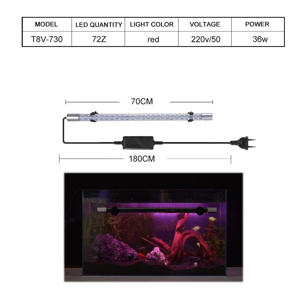 T8 Series RGB Double Crimson aquarium light led