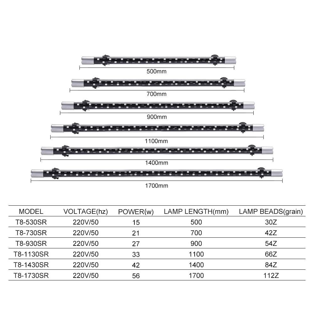T8 Series RGB Double Crimson aquarium light led