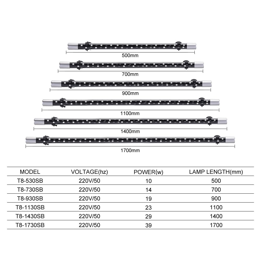 T8 series three-speed color change aquarium light led