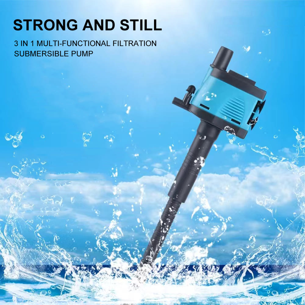 Aquarium three-in-one rigid tube multi-function submersible pump