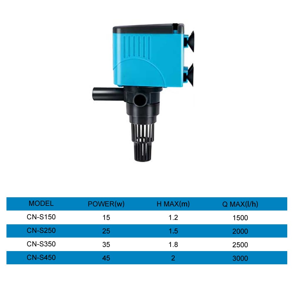 Aquarium three in one submersible pump