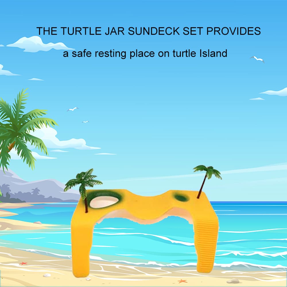 Aquarium Yellow Small Turtle Tank with Climbing Platform