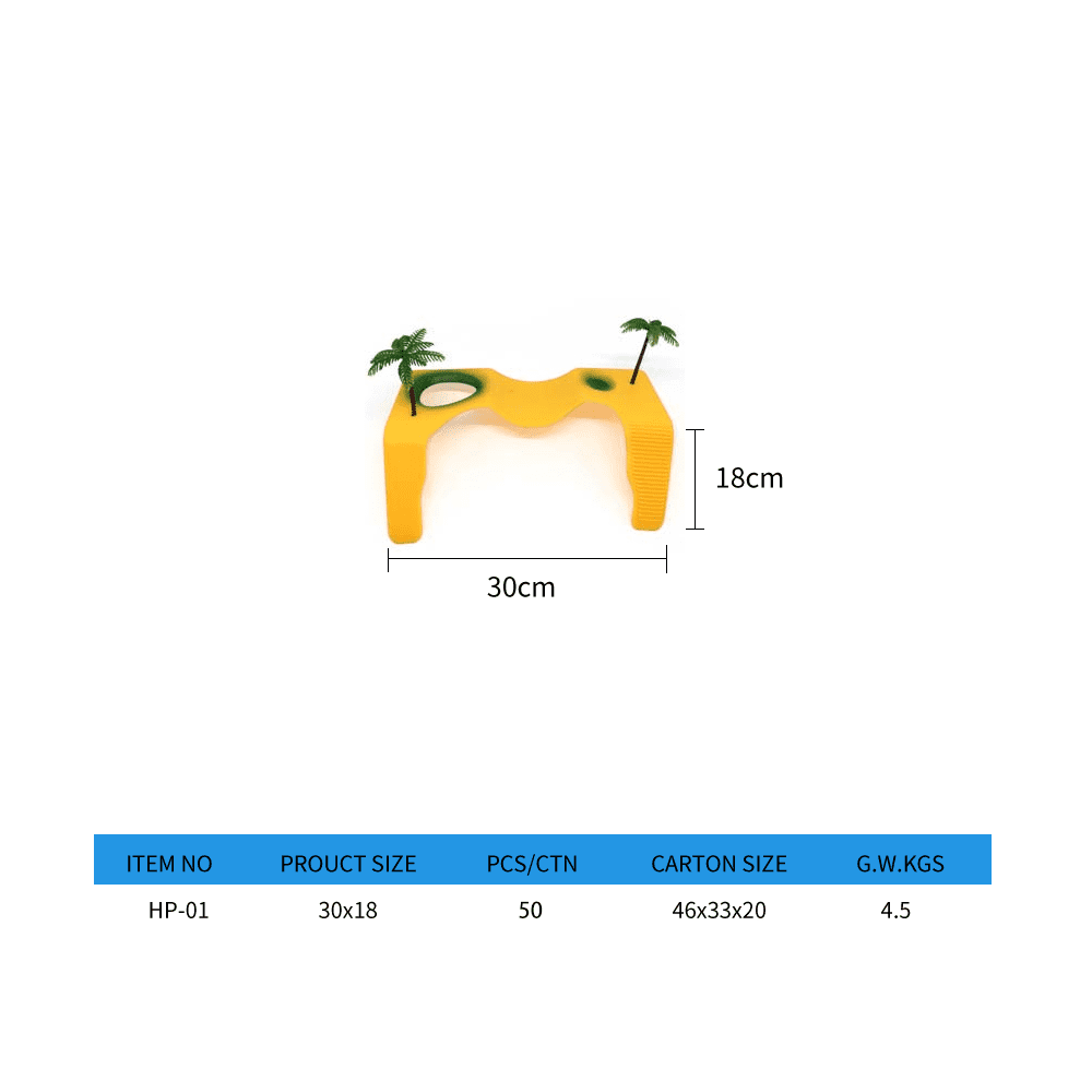 Aquarium Yellow Small Turtle Tank with Climbing Platform