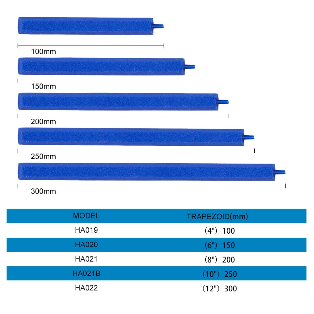 Aquarium blue long strip air stone