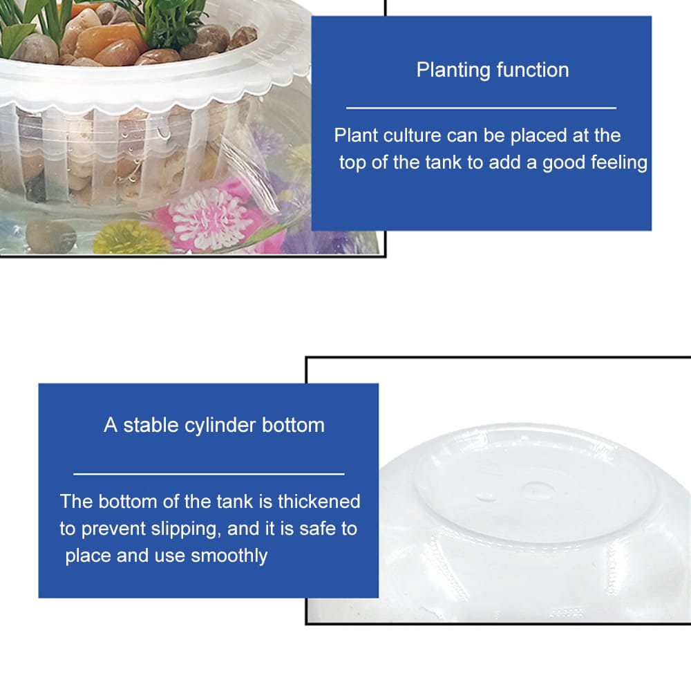 Aquarium round thickened transparent fish tank