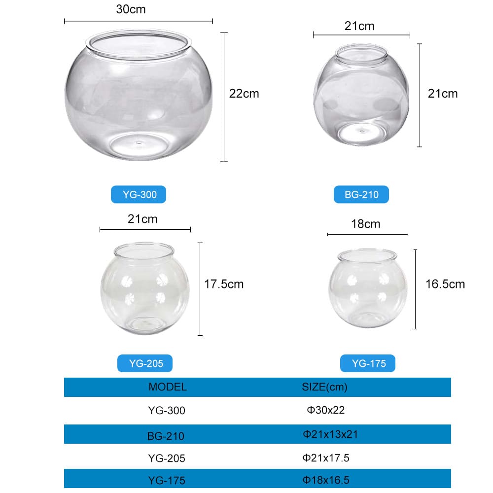 Aquarium round thickened transparent fish tank