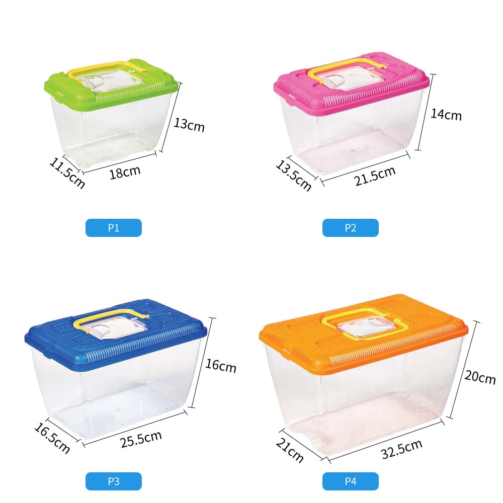 transparent turtle box feeding box