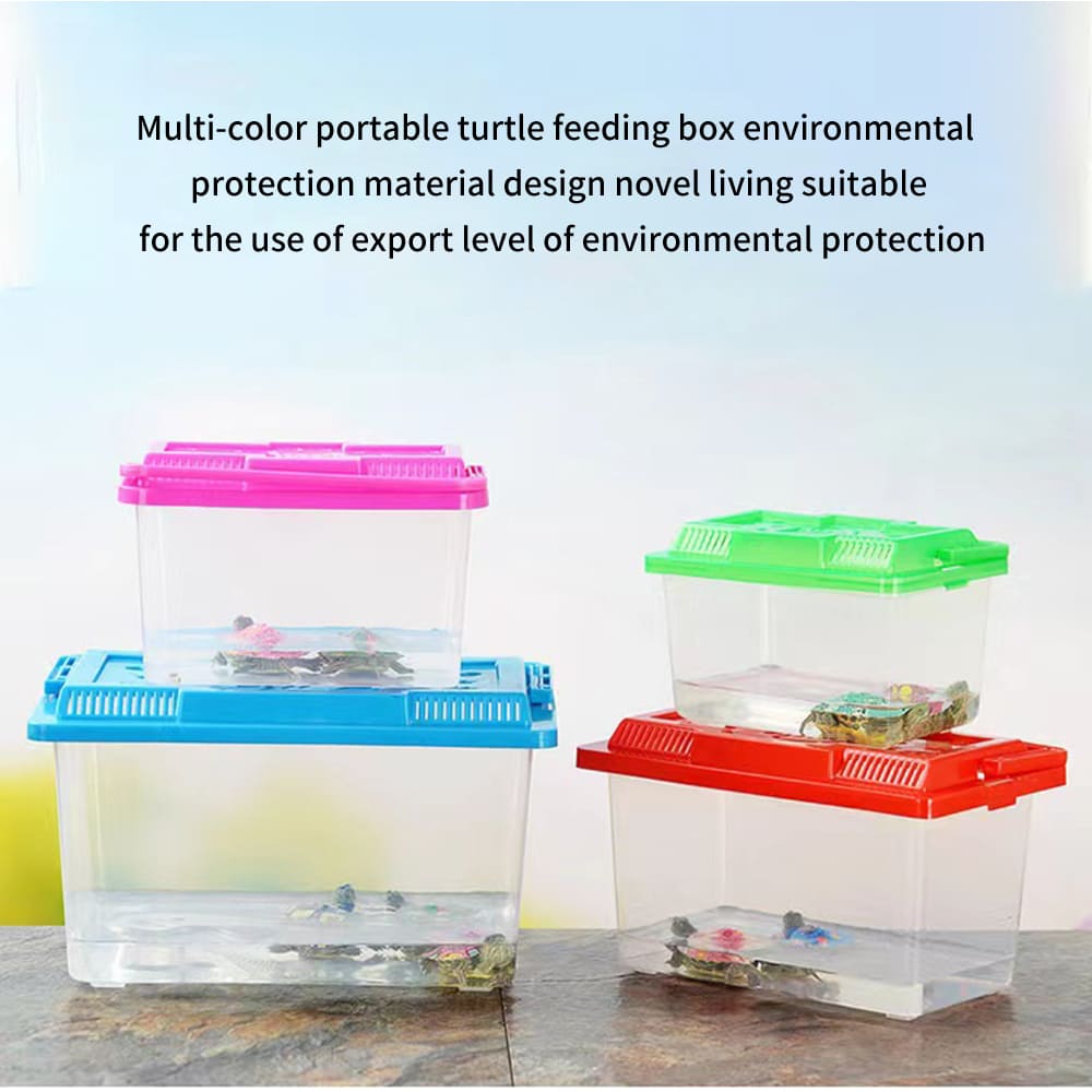 transparent turtle box feeding box