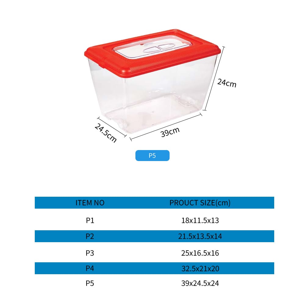 transparent turtle box feeding box